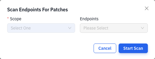 The Scan Endpoints dialog