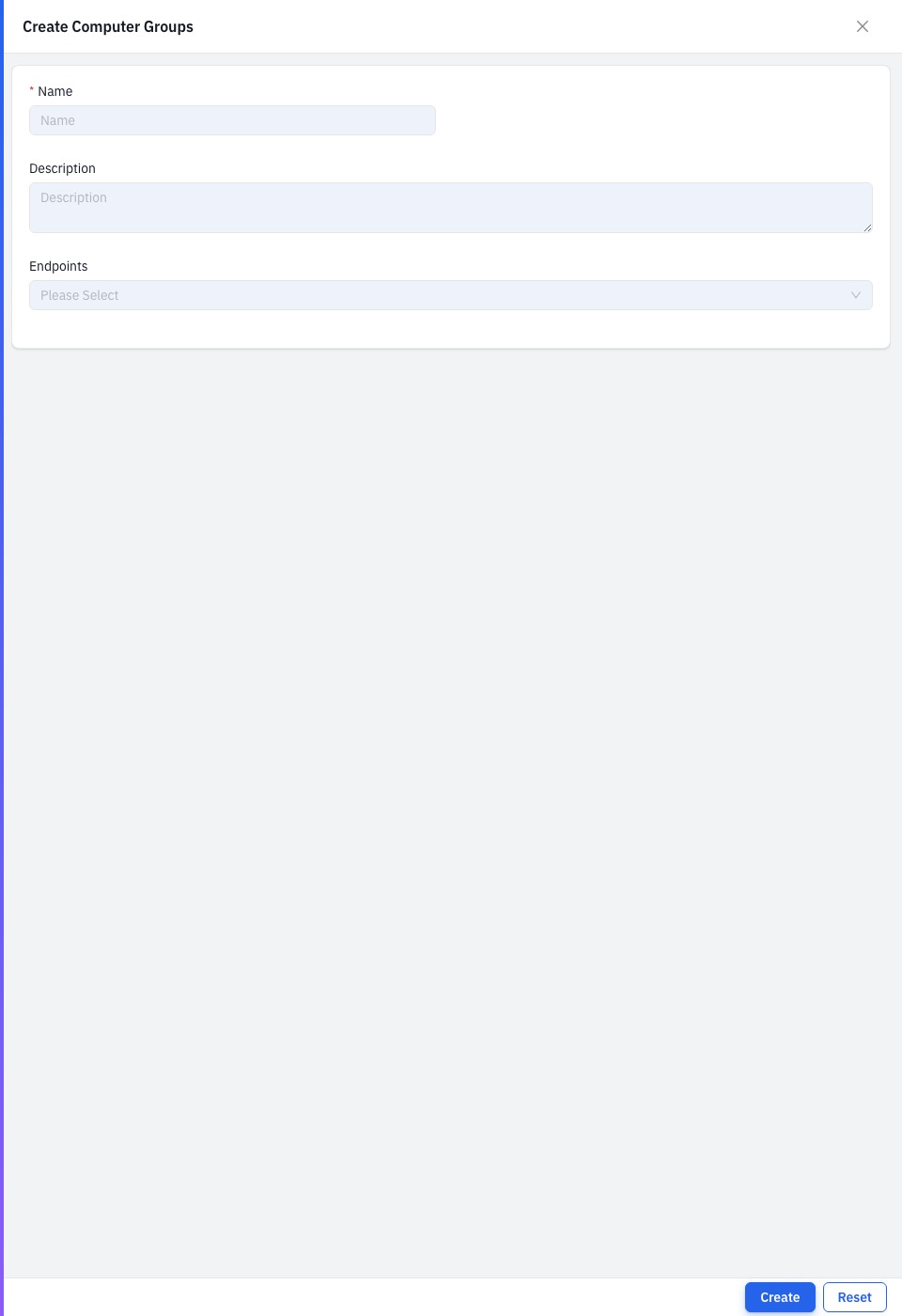Create Computer Group form