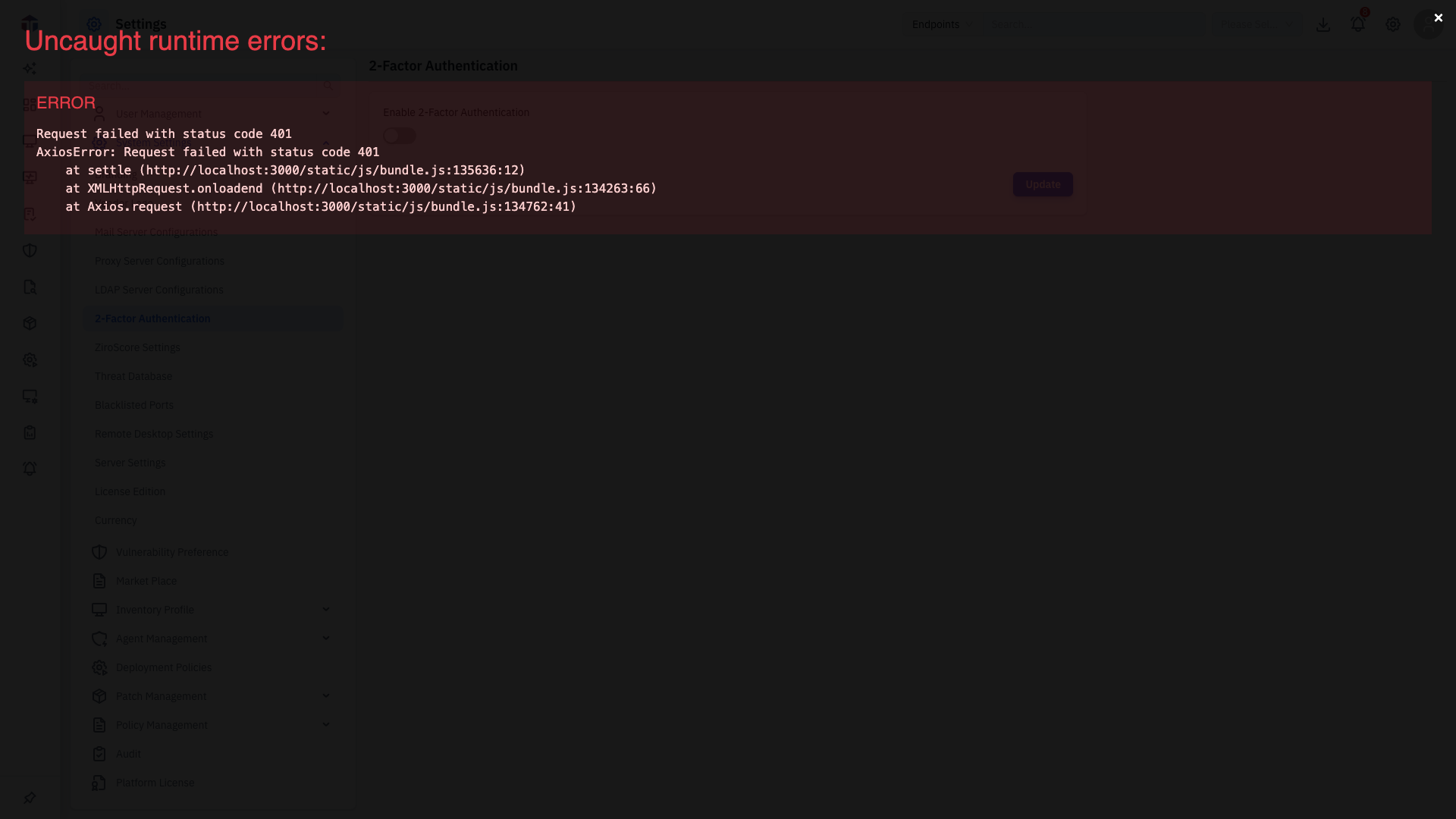 2-Factor Authentication form